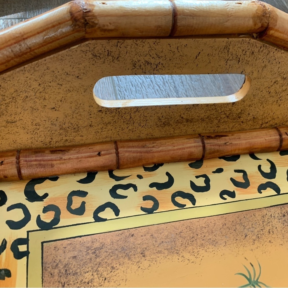 Elephant Design Bamboo Tray - Picture 9 of 12